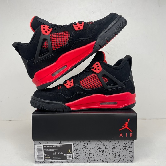 Nike Air Jordan 4 Retro GS “Red Thunder” 2022 - Picture 3 of 4